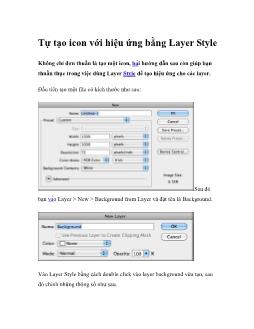 Tự tạo icon với hiệu ứng bằng Layer Style