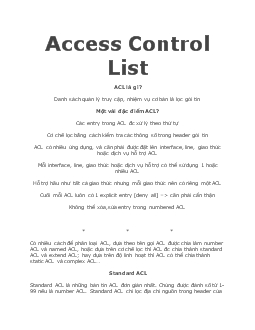 Access control list