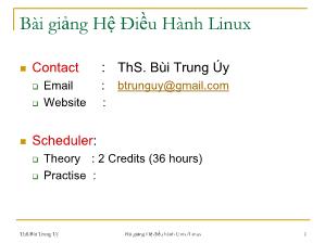 Bài giảng hệ điều hành linux