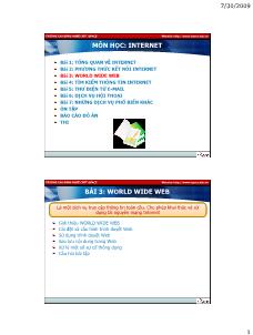 Bài giảng World Wide Web