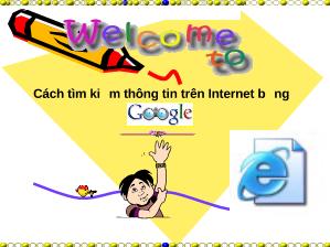 Cách tìm kiếm thông tin trên Internet bằng google