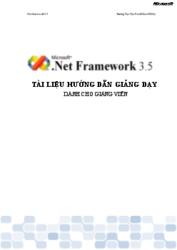 Giáo trình Microsoft Net framework 3.5