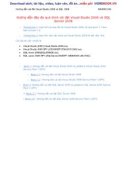 Hướng dẫn cài đặt Visual Studio 2008 và SQL 2008