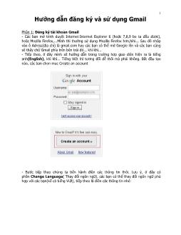 Hướng dẫn đăng ký và sử dụng Gmail