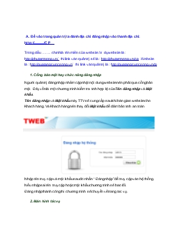 Hướng dẫn quản trị website của TTV