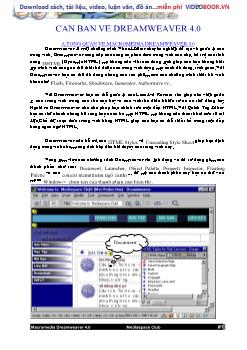 Hướng dẫn sử dụng Dreamweaver 4.0