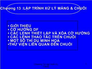 Lập trình asembly: lập trình xử lý mảng và chuổi