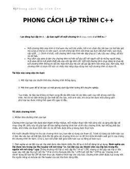 Phong cách lập trình c++