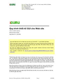 Quy trình thiết kế GUI cho Web site