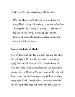 SEO Flash Website cho Google (Phần cuối)