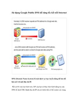 Sử dụng Google Public DNS để tăng tốc kết nối Internet