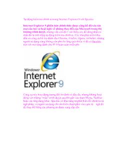 Tự động kiểm tra chính tả trong Internet Explorer 9 với Speckie