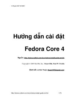Hướng dẫn cài đặt Fedora Core 4
