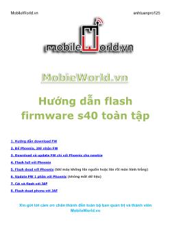 Hướng dẫn flash firmware s40 toàn tập
