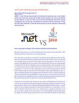 Java hay .NET? Một bài toán nan giải của nhiều Newbie