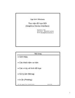 Lập trình Windows: thư viện đồ họa GDI (Graphics Device Interface)