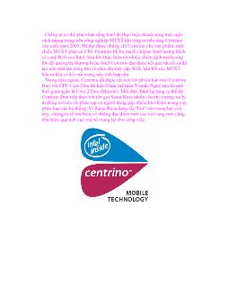 Những bí ẩn của nền tảng Intel Centrino Santa Rosa