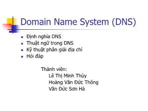 Thảo luận Domain Name System (DNS)