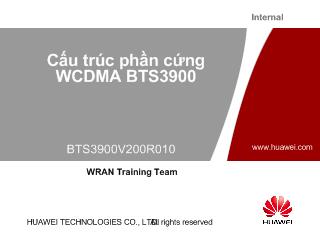 Khóa học Cấu trúc phần cứng WCDMA BTS3900