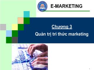 Bài giảng Quản trị tri thức marketing