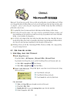 Bài giảng Tin học văn phòng - Chương 5: Microsoft Word