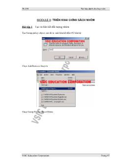 Bài tập quản trị mạng Module 8: triển khai chính sách nhóm