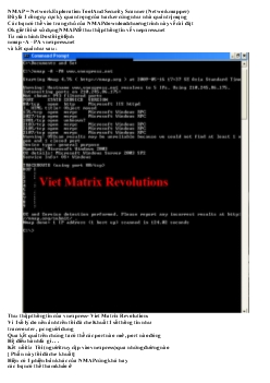 Đề tài NMAP = Network Exploration Tool And Security Scanner (Network mapper)