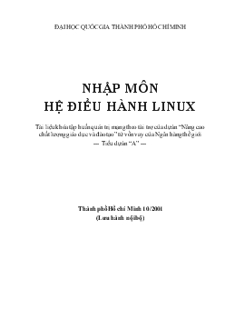 Giáo trình Nhập môn hệ điều hành Linux