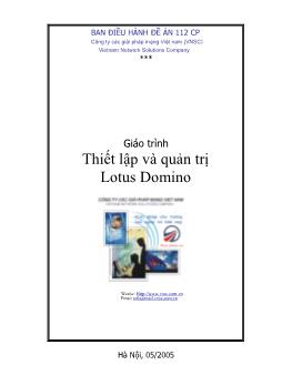 Giáo trình Thiết kế và quản trị Lotus Domino