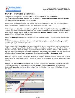 Thủ thuật Software Deloyment