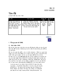 Bài giảng Hệ điều hành Linux: Dịch vụ DNS