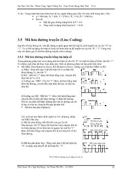 Bài giảng Mạng máy tính: Mã hóa đường truyền (Line Coding)