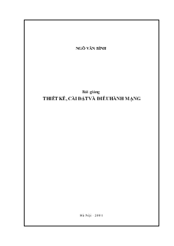 Bài giảng thiết kế, cài đặt và điều hành mạng
