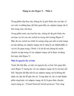 Bài viết Mạng ảo cho Hyper – Phần 4