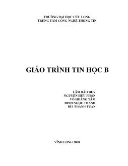 Giáo trình Tin học B