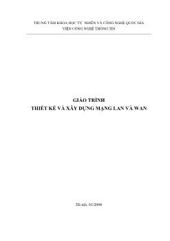 Giáo trình xây dựng và thiết kế mạng Lan và Wan