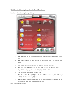 Giới thiệu các chức năng trong Nero StartSmart Essentials