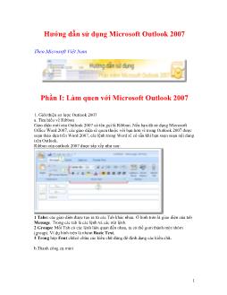 Hướng dẫn sử dụng Microsoft Outlook 2007