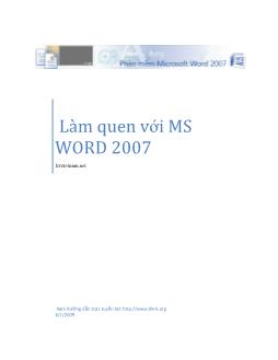 Làm quen với MS Word 2007