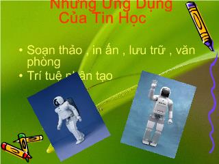 Những ứng dụng của tin học