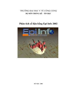 Phân tích số liệu bằng Epi Info 2002