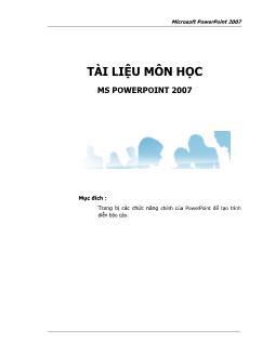 Tài liệu môn học MS Powerpoint 2007
