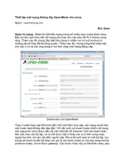 Thiết lập một mạng không dây Open-Mesh cho Linux