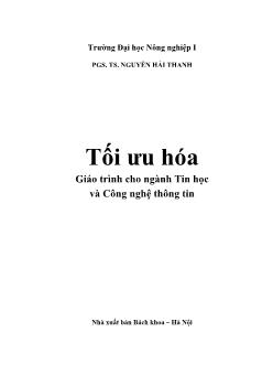 Tối ưu hóa (Giáo trình cho ngành Tin học và Công nghệ thông tin)