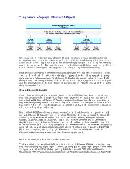 Tổng quan về công nghệ Ethernet 10 Gigabit