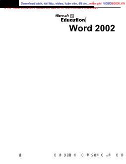 Tự học Microsoft Word 2002