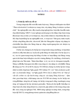 Luận văn Năng lực lãnh đạo và sức chiến đấu của các chi bộ ấp ở huyện Hóc Môn, Thành phố Hồ Chí Minh hiện nay - Thực trạng và giải pháp