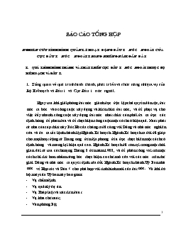 Báo cáo Nghiên cứu tình hình quản lý hoạt động đầu tư nước ngoài của cục đầu tư nước ngoài trong những năm gần đây