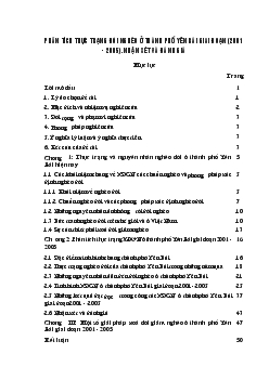 Đề tài Phân tích thực trạng đói nghèo ở Thành phố Yên Bái giai đoạn (2001-2005) - Nhận xét và đánh giá