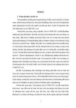 Luận văn Cơ sở lý luận và thực tiễn đổi mới tổ chức bộ máy văn phòng tỉnh U Đôm Xay ở Cộng hòa dân chủ nhân dân Lào